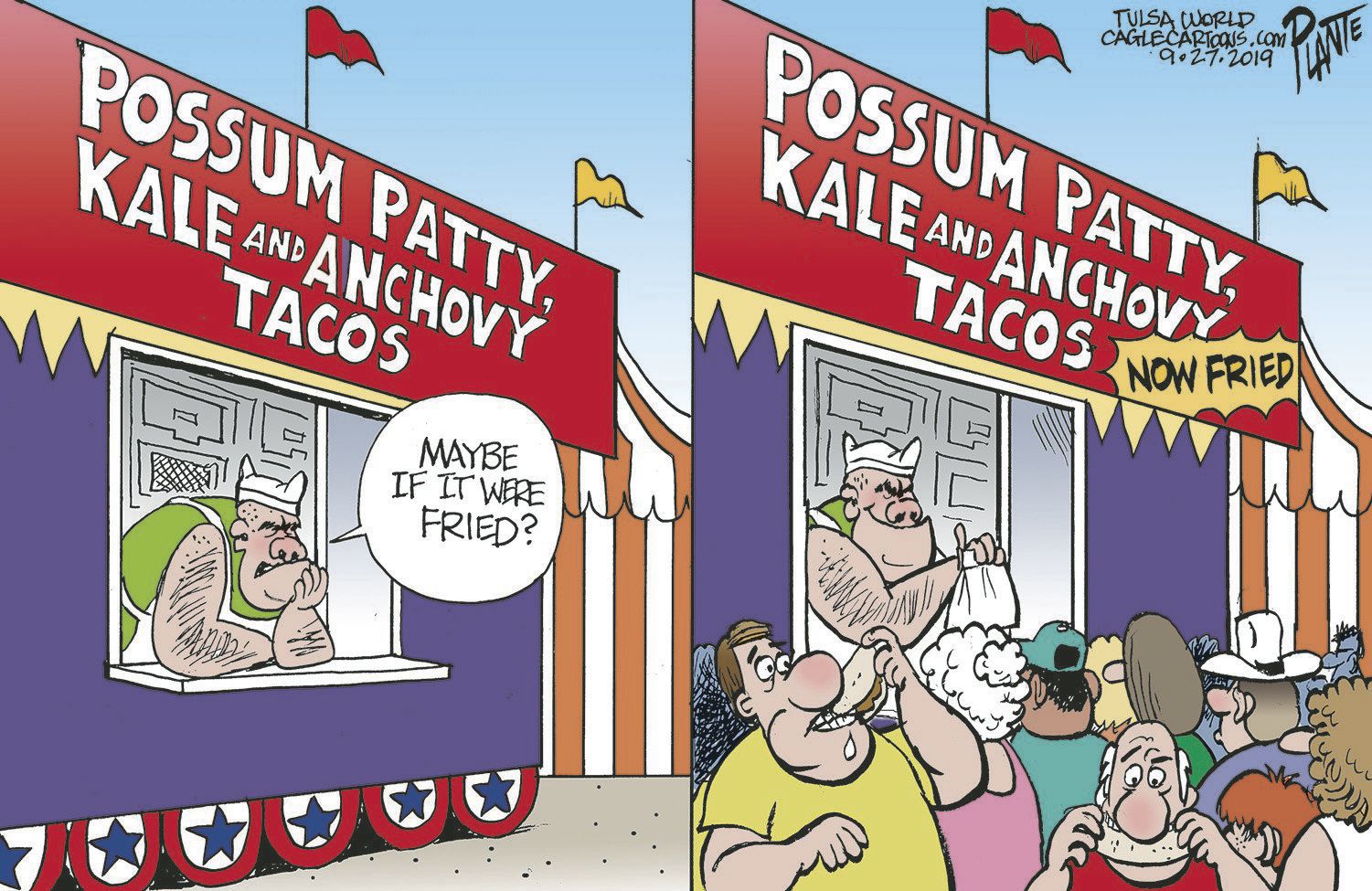 Bruce Plante Cartoon: State Fair Food